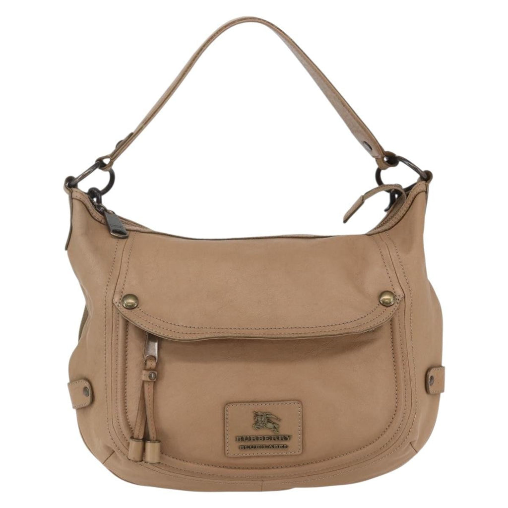 Burberry Blue Label Handbag Leather Brown Leather Handbag (Pre-Owned)