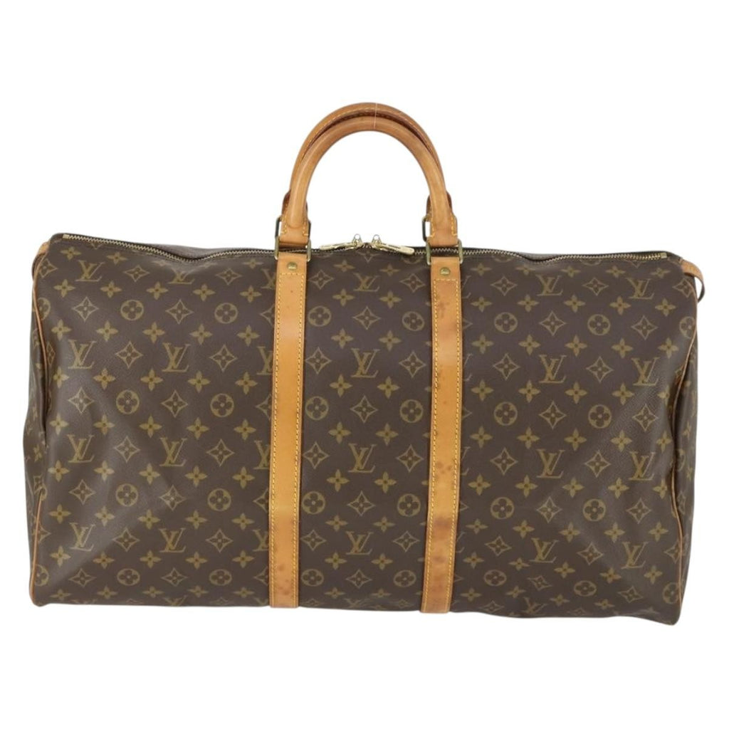 Louis Vuitton Keepall Bag Monogram Canvas Brown Canvas Travel Bag Bag (Pre-Owned)