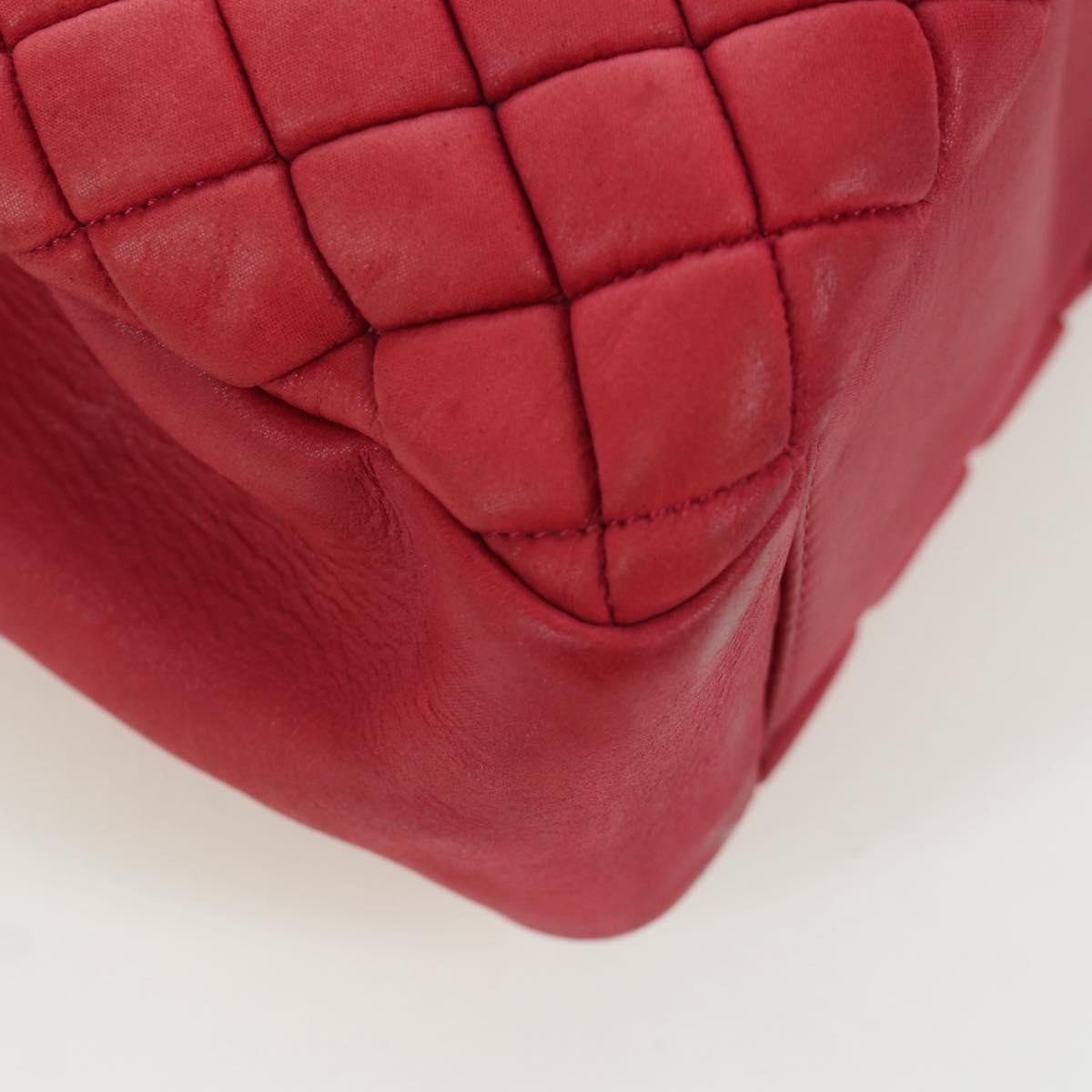 Chanel New Bubble Tote Quilted Calfskin Red Leather Tote Bag Bag (Pre-Owned)