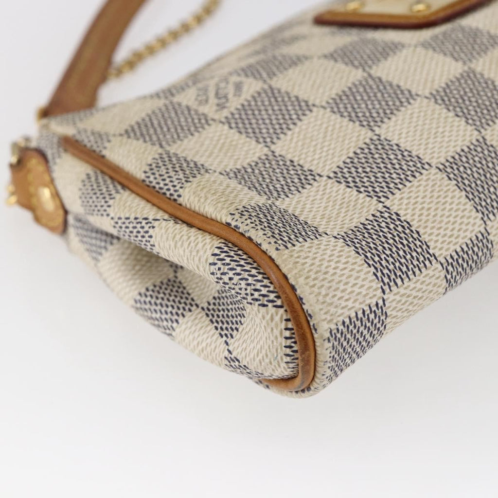 Louis Vuitton Eva Handbag Damier White Canvas Bag (Pre-Owned)
