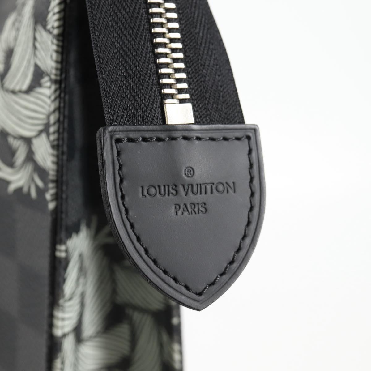 Louis Vuitton Pochette Voyage Limited Edition Nemeth Damier Graphite Black Canvas Clutche & Pouche Bag (Pre-Owned)
