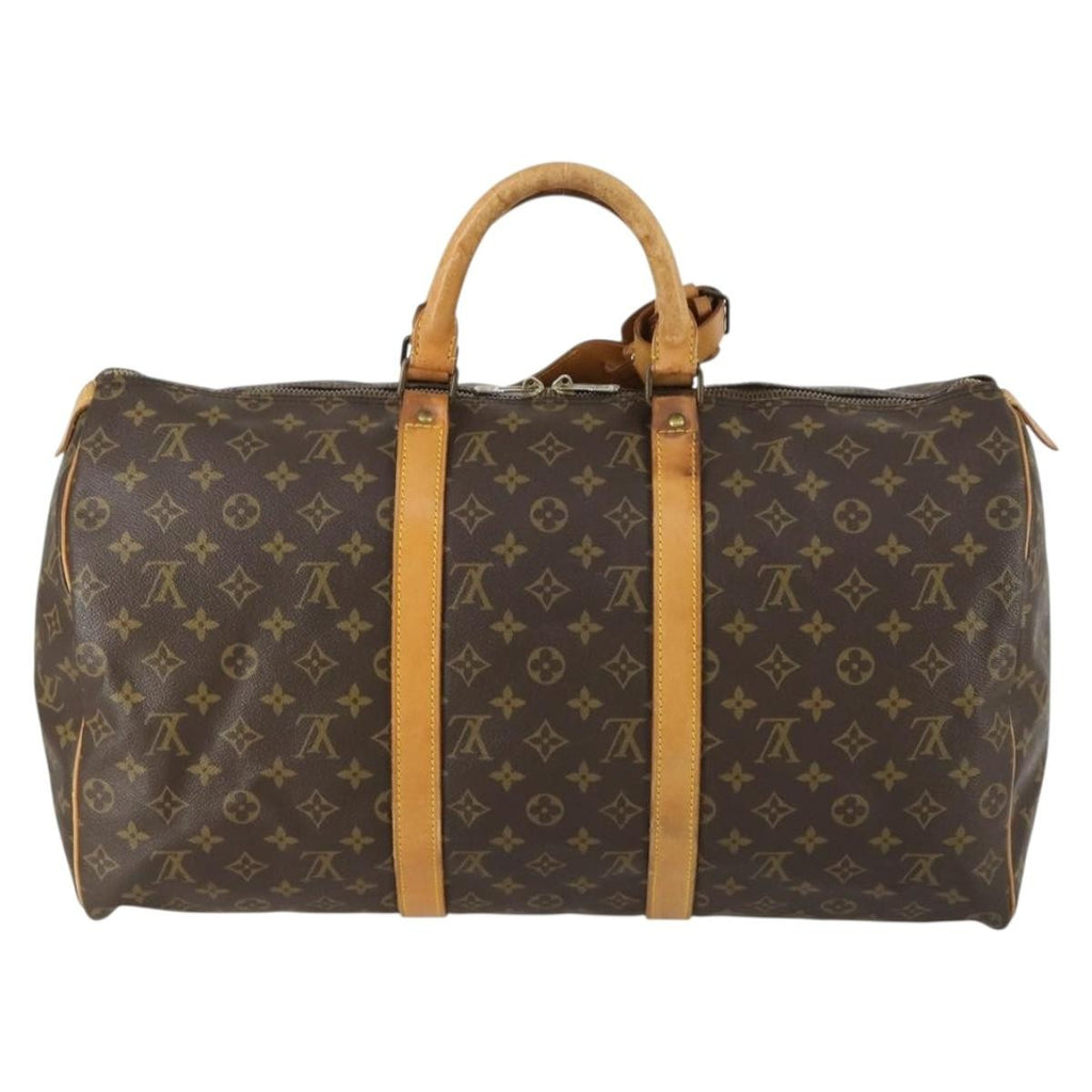 Louis Vuitton Keepall Bag Monogram Canvas Brown Canvas Travel Bag Bag (Pre-Owned)