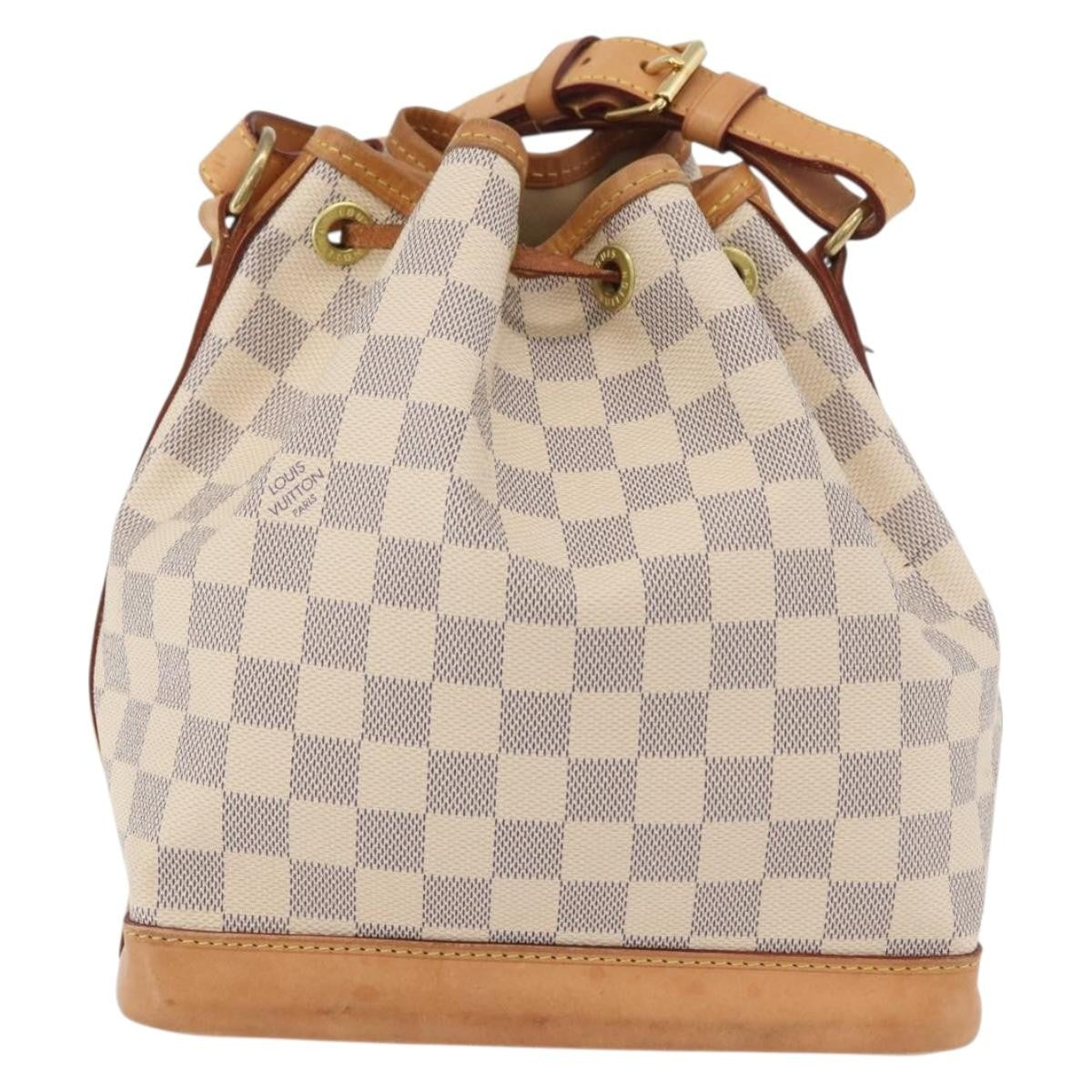 Louis Vuitton Noe Handbag Damier White Canvas Handbag (Pre-Owned)