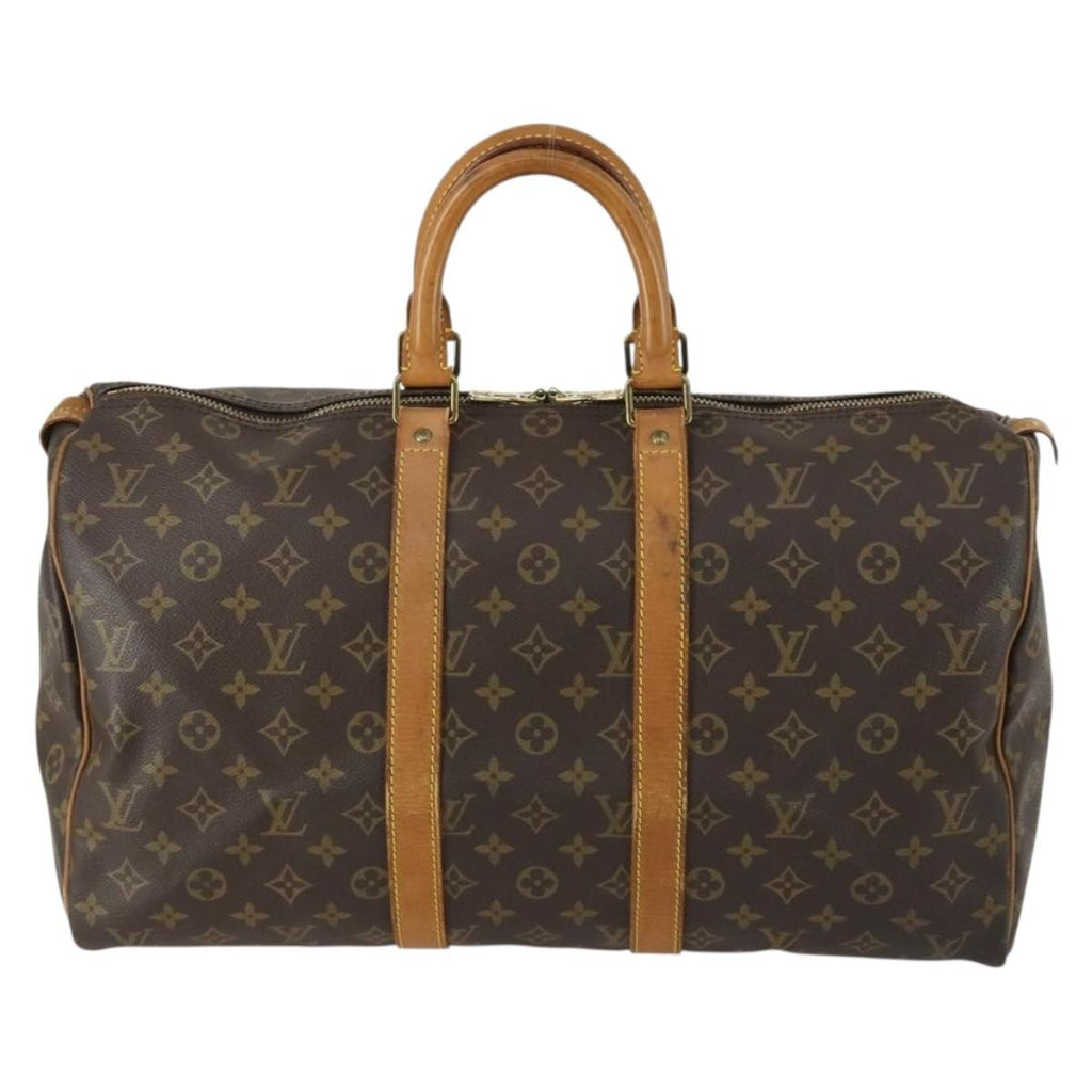Louis Vuitton Keepall Bag Monogram Canvas Brown Canvas Travel Bag Bag (Pre-Owned)