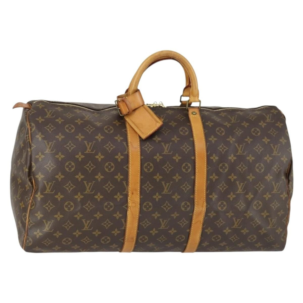 Louis Vuitton Keepall Bag Monogram Canvas Brown Canvas Travel Bag Bag (Pre-Owned)