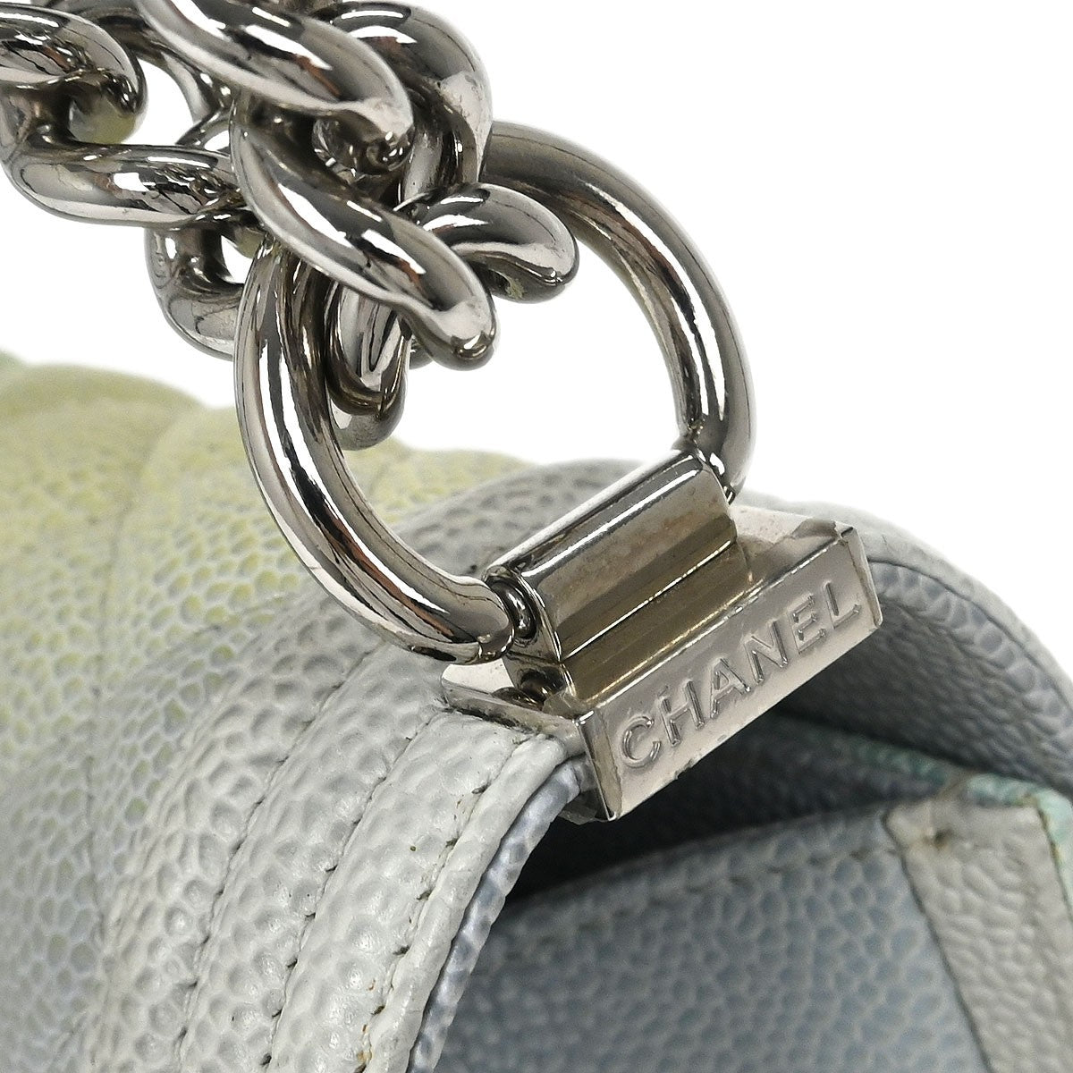 Chanel Rainbow Boy Flap Bag Quilted Painted Caviar Multicolour Leather Shoulder Bag Bag (Pre-Owned)