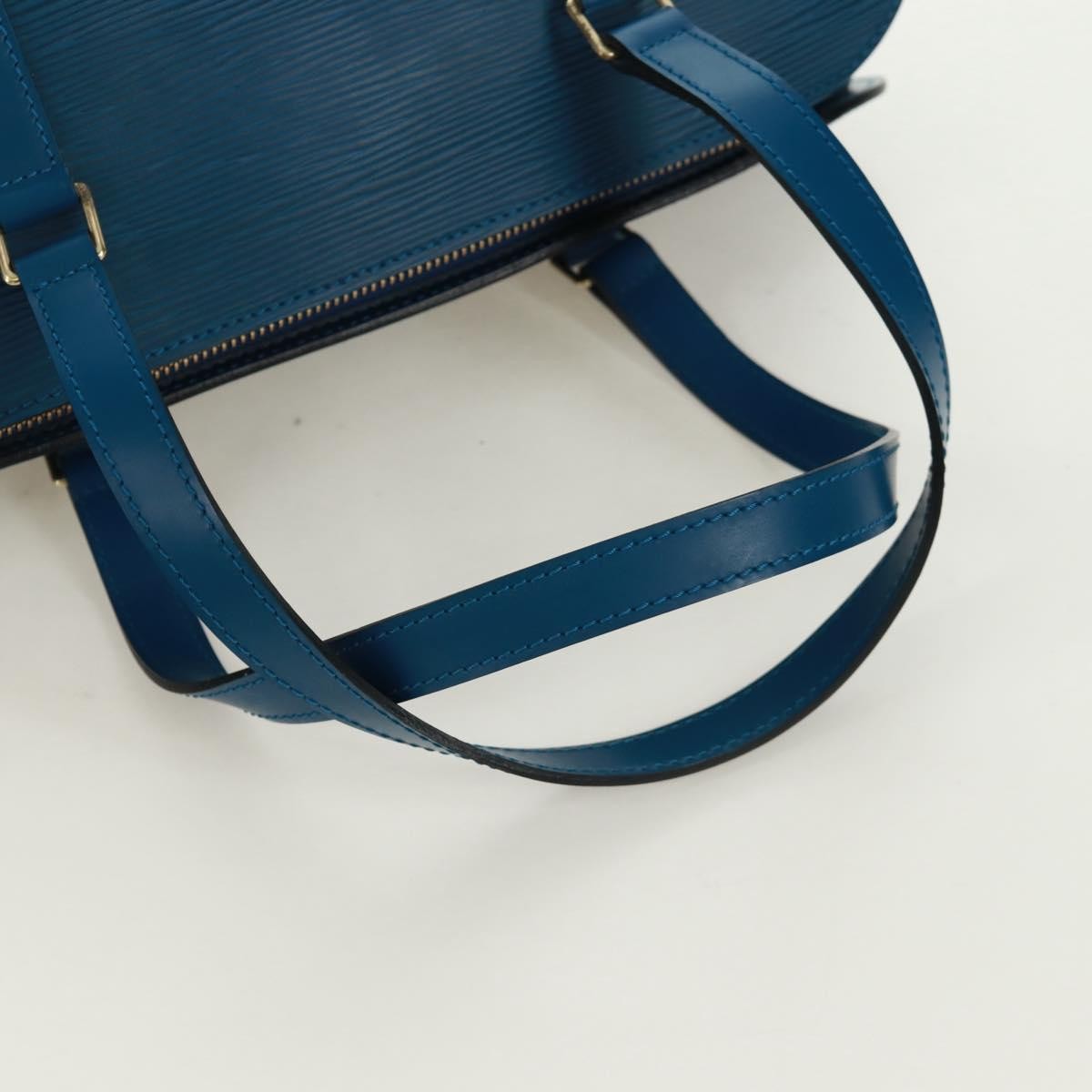Louis Vuitton Soufflot Handbag Epi Leather Blue Leather Shoulder Bag Bag (Pre-Owned)