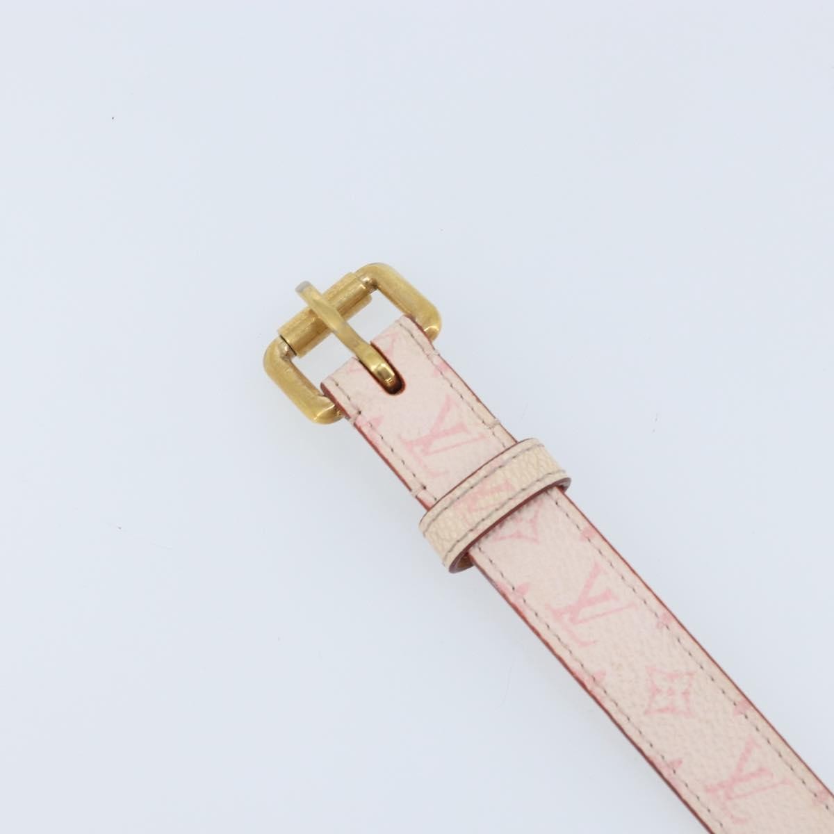 Louis Vuitton Signature Chain Belt Monogram Eclipse Canvas Pink Canvas Belts Accessory (Pre-Owned)