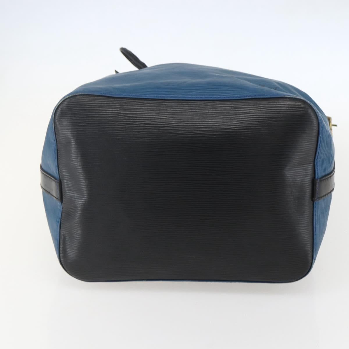 Louis Vuitton Bicolor Petit Noe Handbag Epi Leather Blue Leather Shoulder Bag Bag (Pre-Owned)
