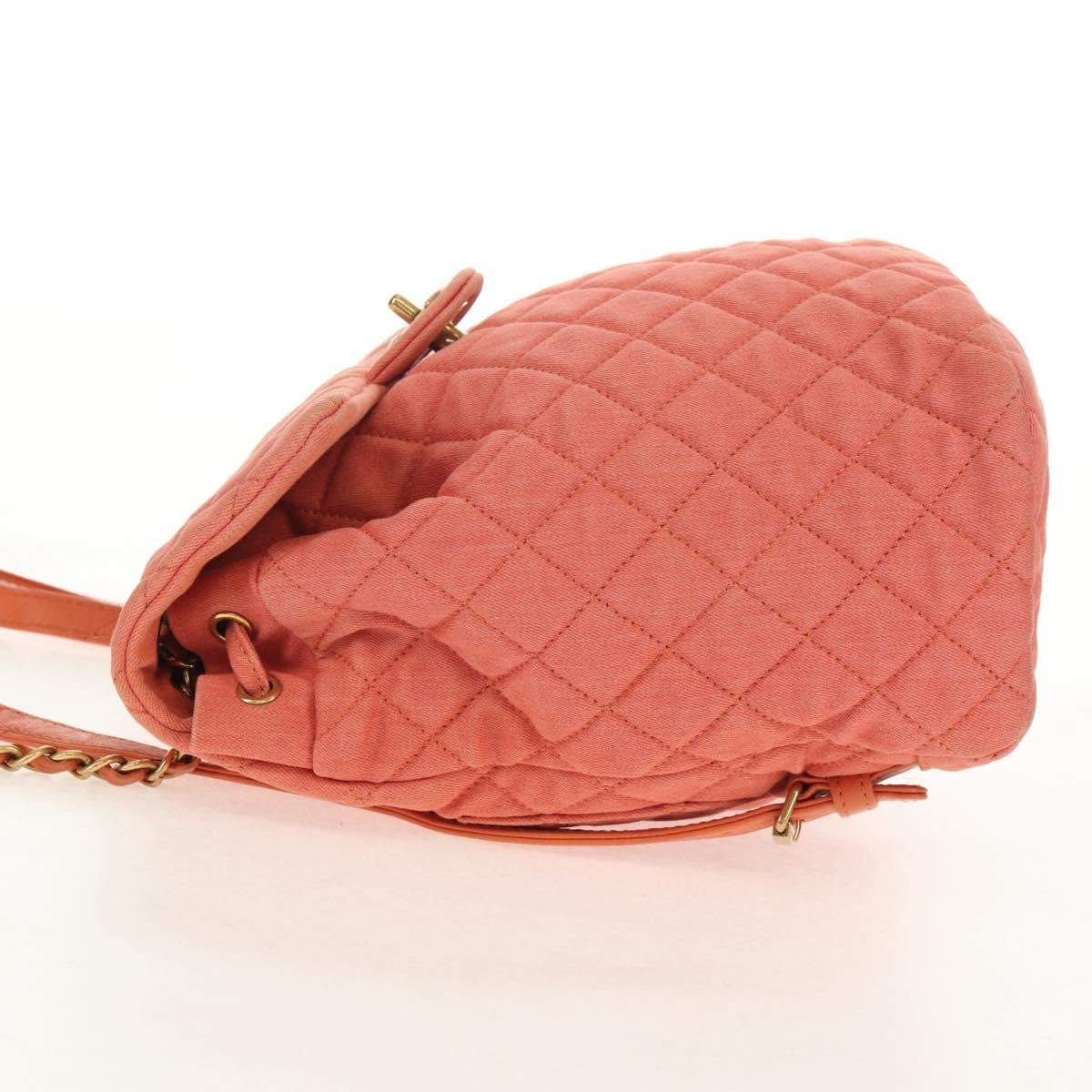 Chanel Vintage Flap Backpack Denim Pink Denim_Jeans Backpack Bag (Pre-Owned)
