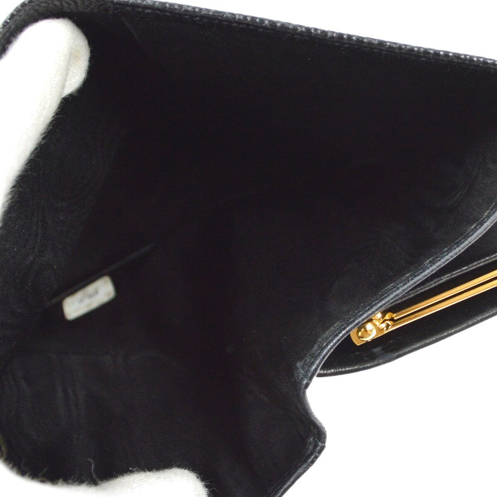Chanel Timeless Cc French Wallet Caviar Black Leather Wallets Accessory (Pre-Owned)
