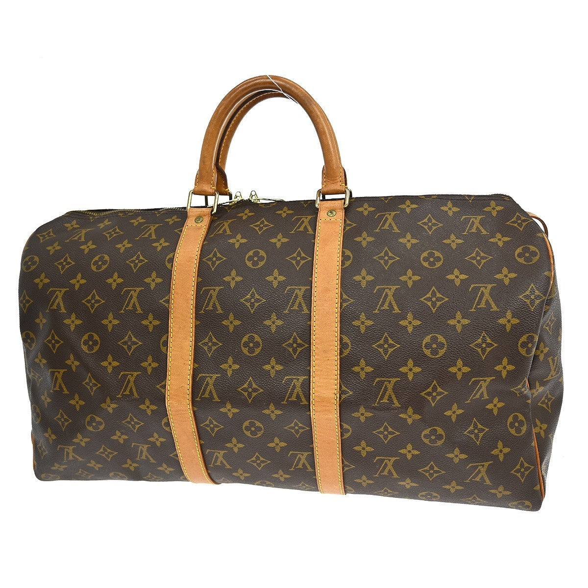 Louis Vuitton Keepall Bag Monogram Canvas Brown Canvas Travel Bag Bag (Pre-Owned)