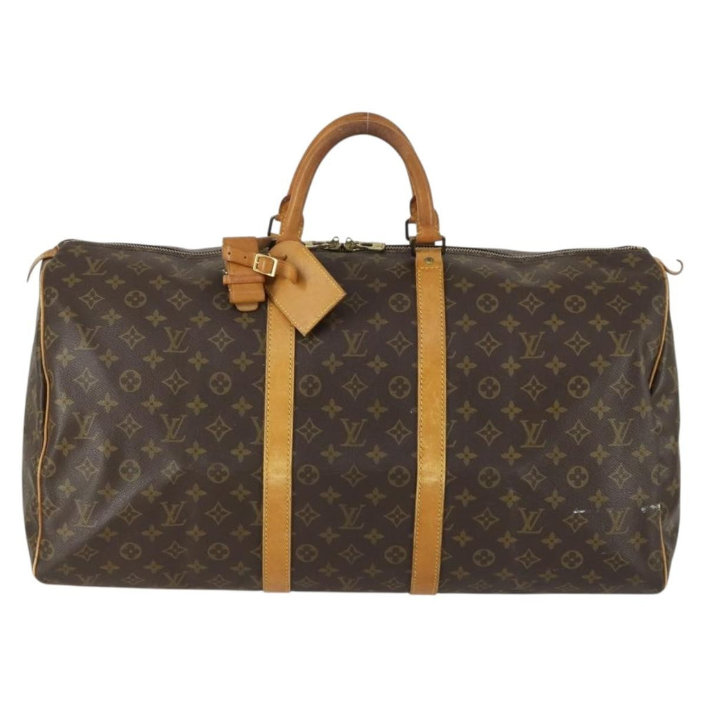 Louis Vuitton Keepall Bag Monogram Canvas Brown Canvas Travel Bag Bag (Pre-Owned)