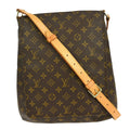 Louis Vuitton Musette Handbag Monogram Canvas Brown Canvas Shoulder Bag Bag (Pre-Owned)