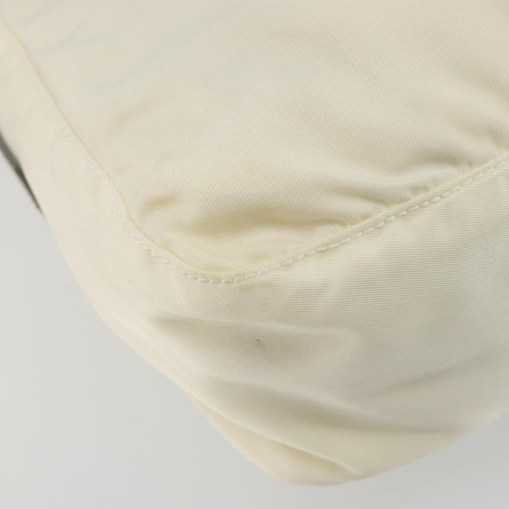 Prada Zip Waist Bag Tessuto White Nylon Shoulder Bag Bag (Pre-Owned)
