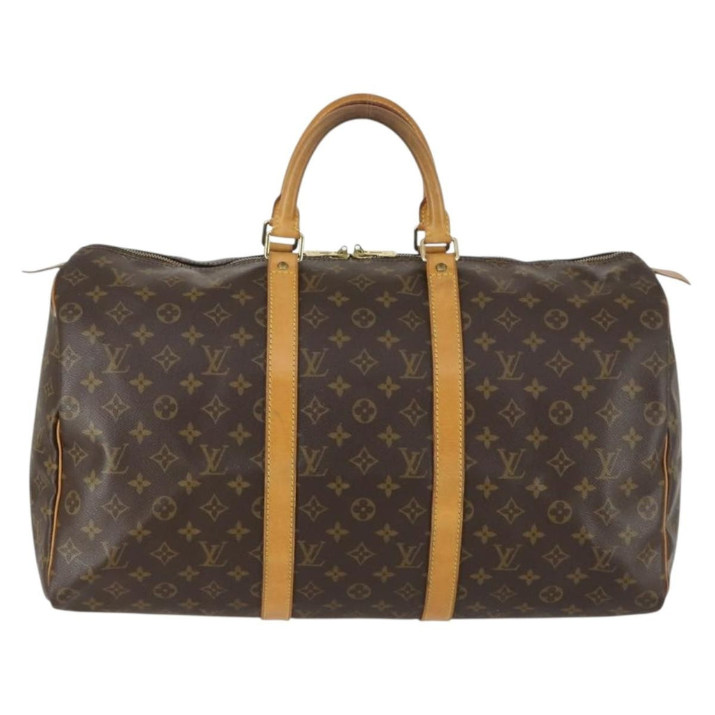 Louis Vuitton Keepall Bag Monogram Canvas Brown Canvas Travel Bag Bag (Pre-Owned)