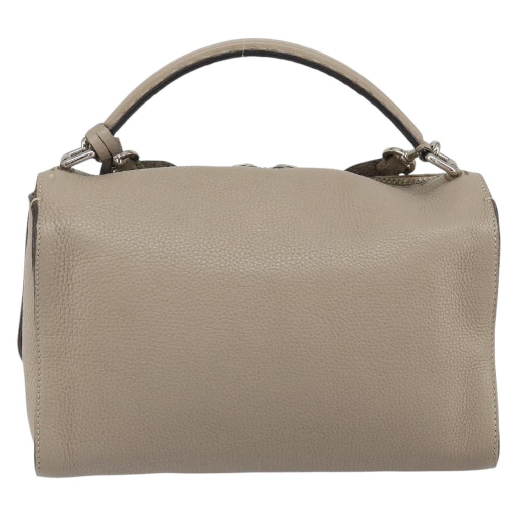 Fendi Selleria Lei Bag Leather Gray Leather Handbag (Pre-Owned)