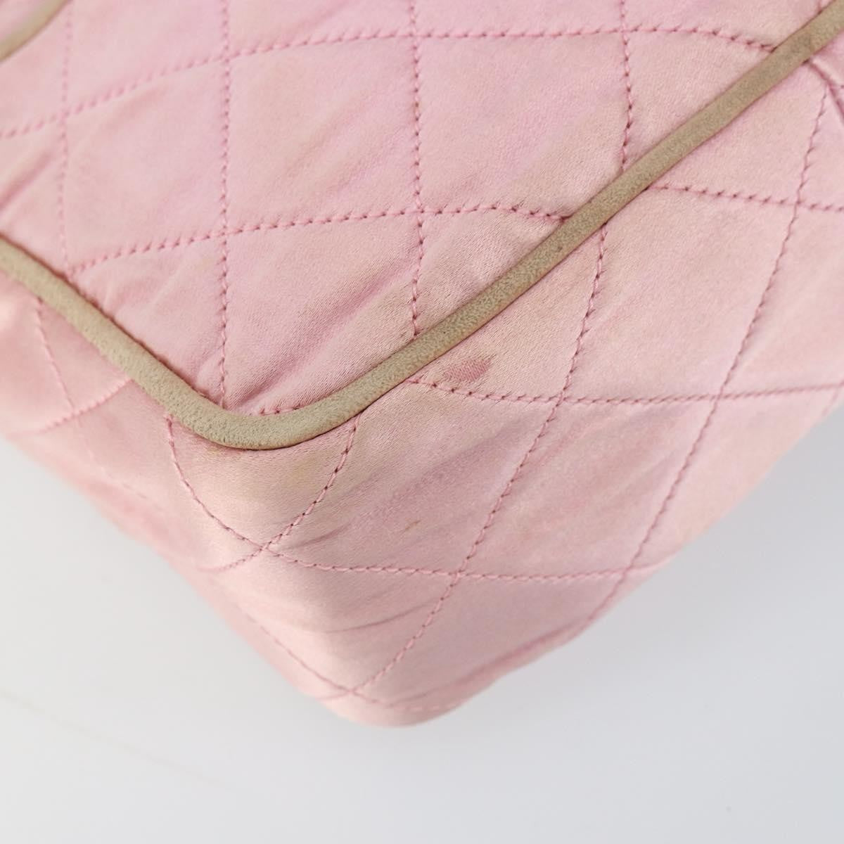 Chanel Vintage Camera Tassel Bag Satin Pink Satin Shoulder Bag Bag (Pre-Owned)
