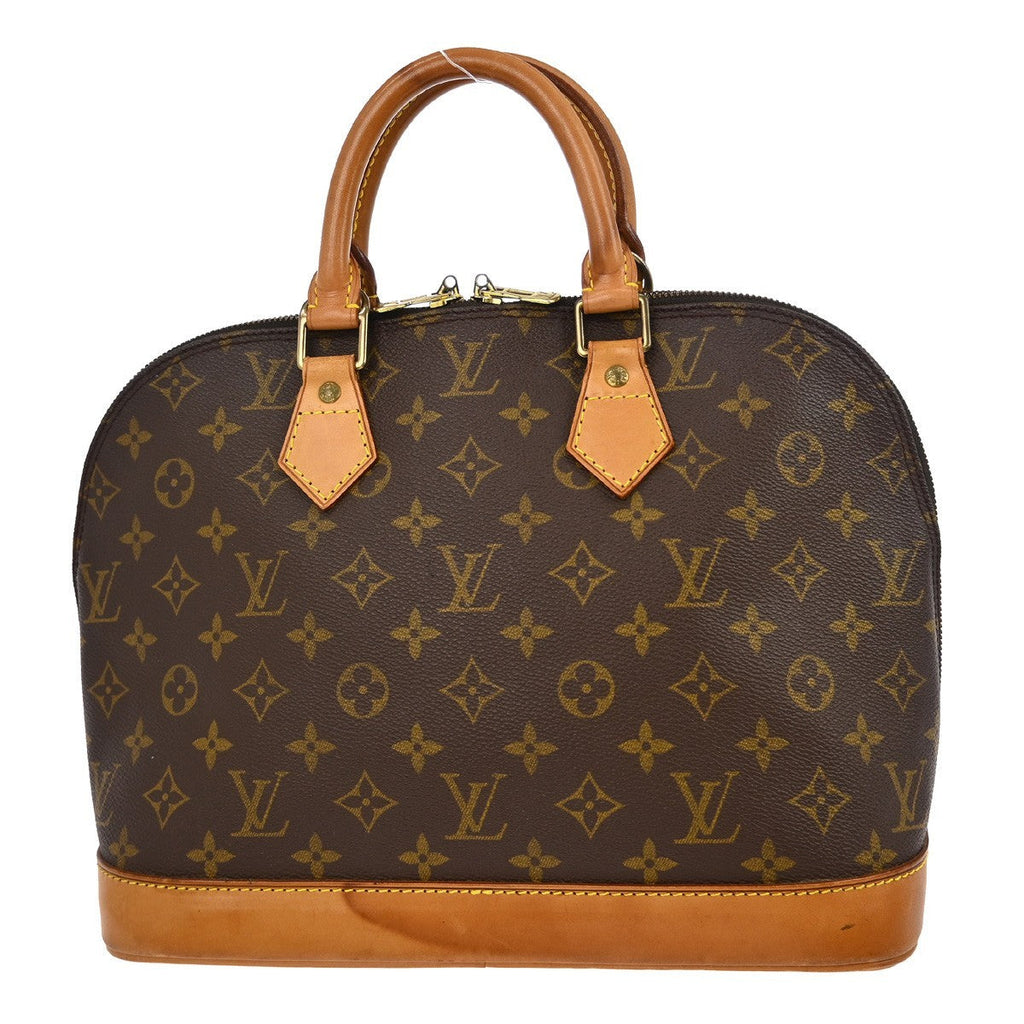 Louis Vuitton Alma Handbag Monogram Canvas Brown Canvas Handbag (Pre-Owned)