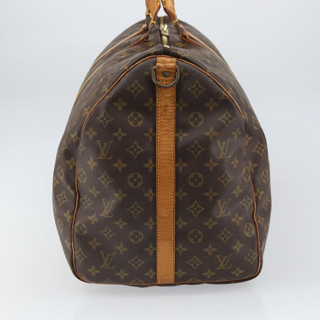 Louis Vuitton Keepall Bandouliere Bag Monogram Canvas Brown Canvas Travel Bag Bag (Pre-Owned)