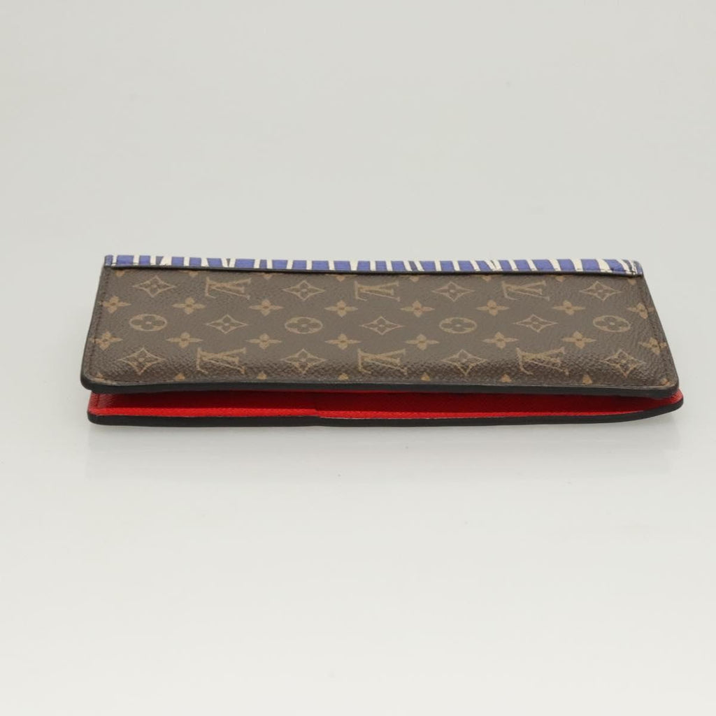 Louis Vuitton Porte Feuille Brother Patchwork Blue Canvas Wallets Accessory (Pre-Owned)