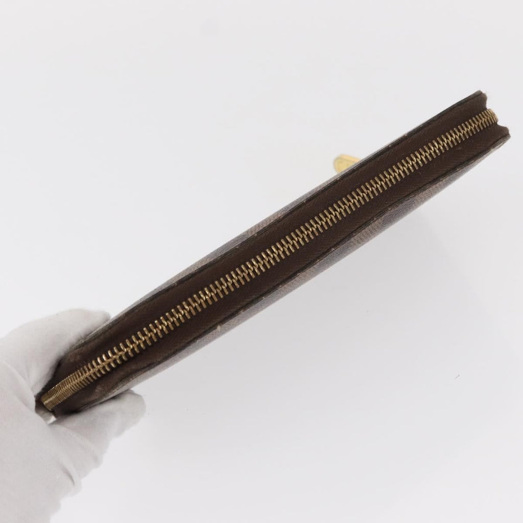 Louis Vuitton Zippy Wallet Nm Damier Brown Canvas Wallets Accessory (Pre-Owned)