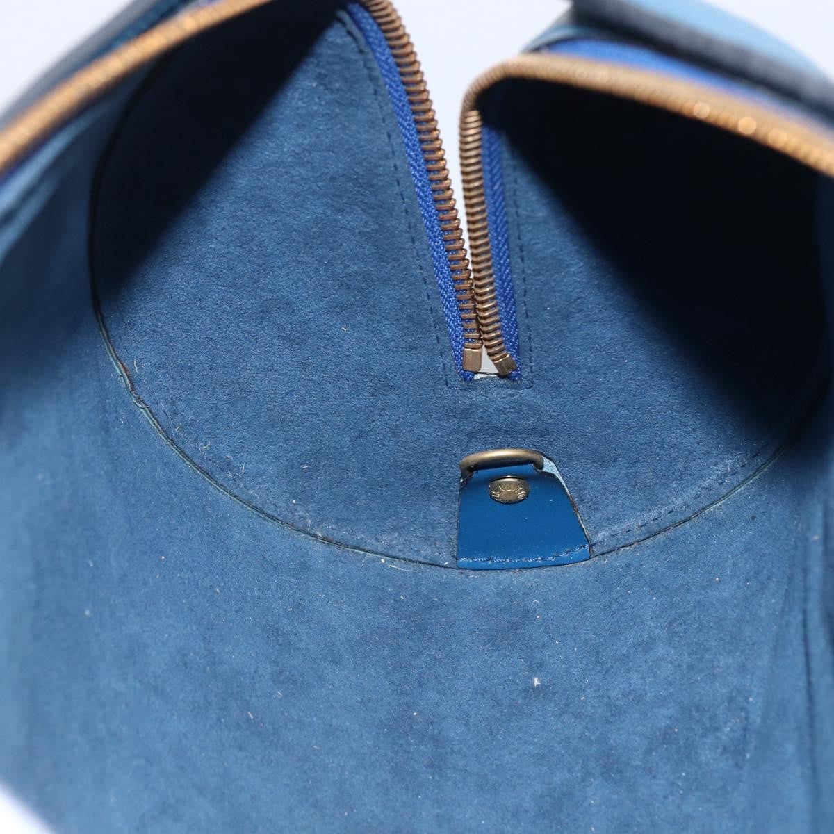 Louis Vuitton Soufflot Handbag Epi Leather Blue Leather Handbag (Pre-Owned)