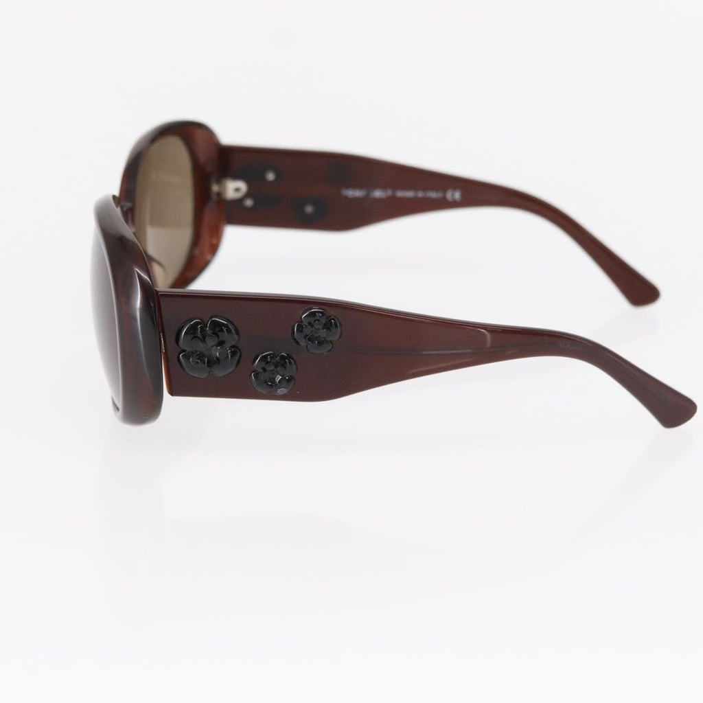 Chanel Camélia Sunglasses Plastic Brown Plastic Sunglasse Accessory (Pre-Owned)