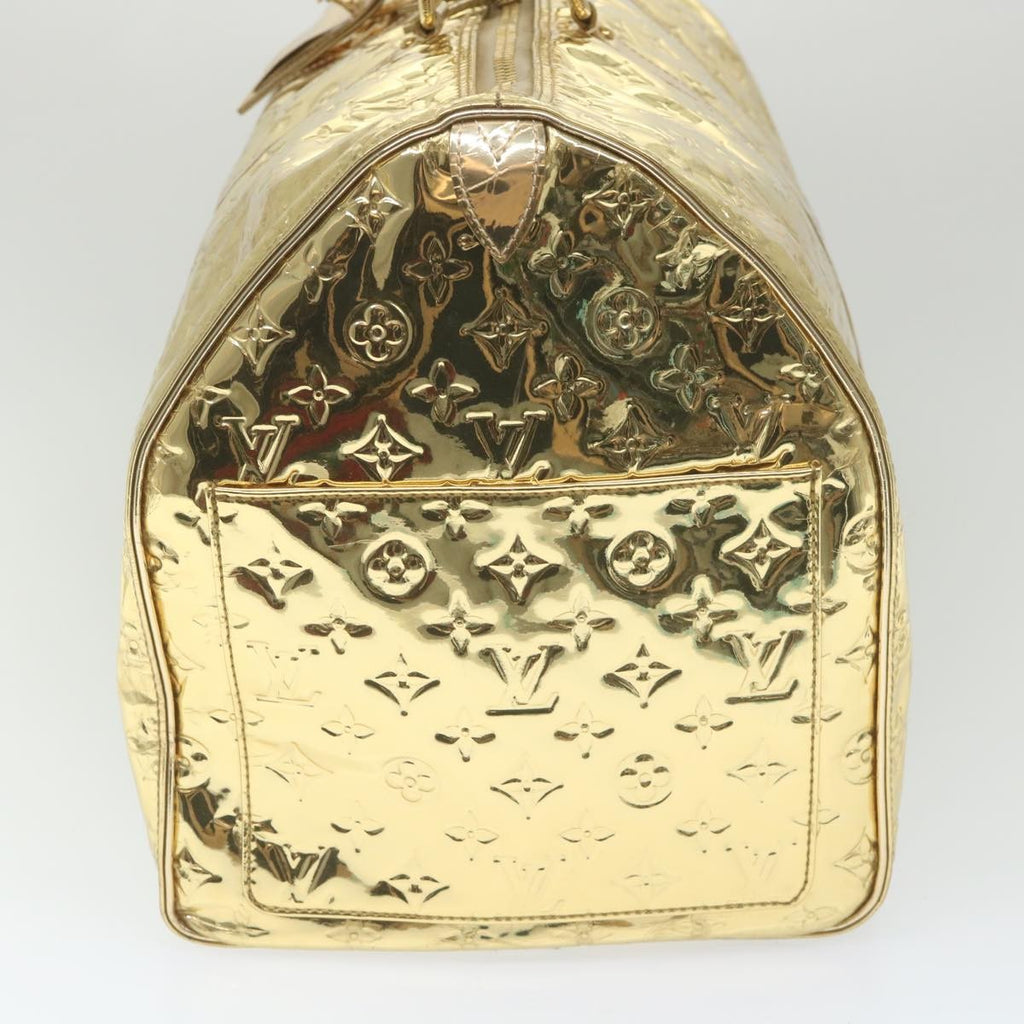 Louis Vuitton Keepall Bag Monogram Miroir Pvc Gold Patent_Leather Travel Bag Bag (Pre-Owned)