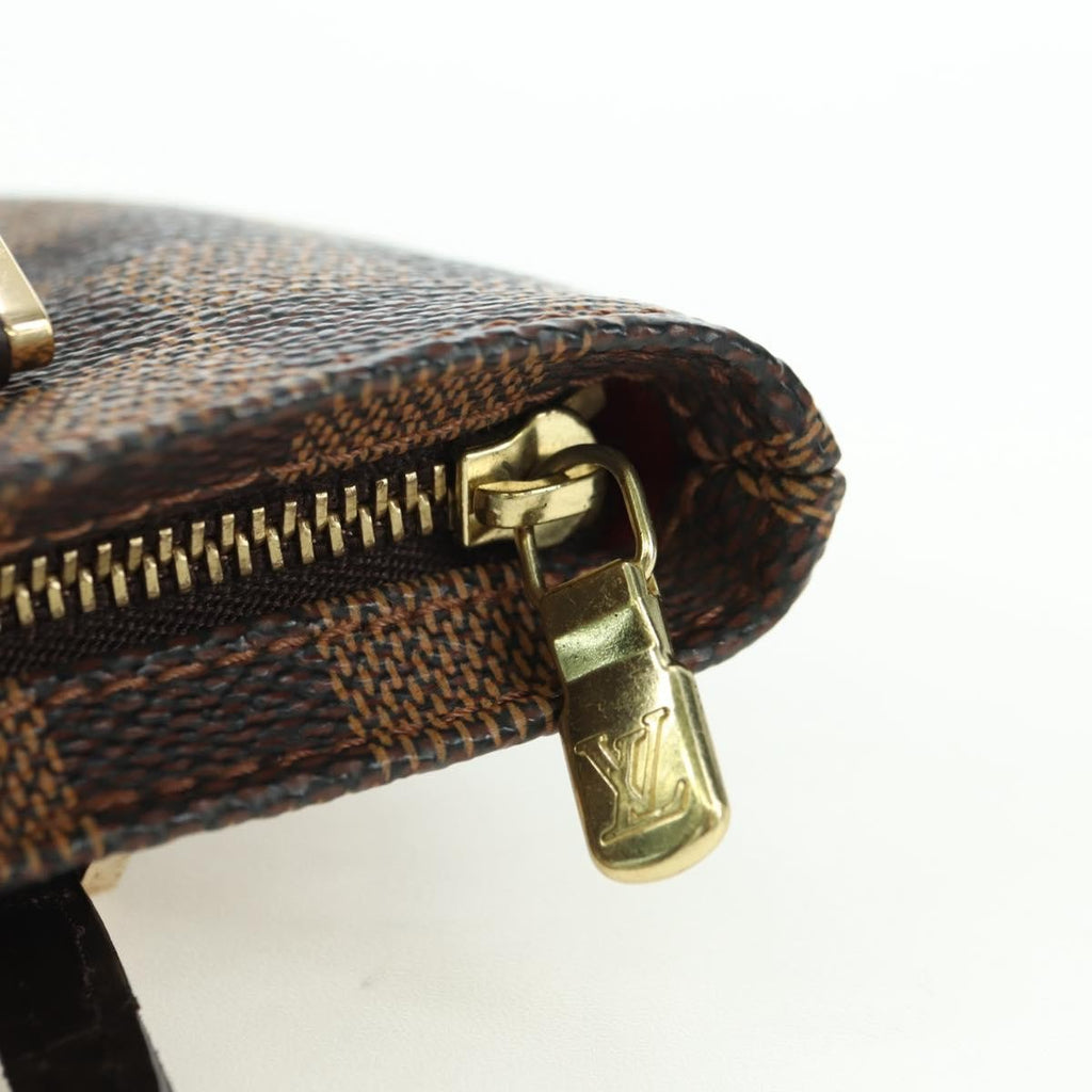 Louis Vuitton Manosque Pochette Damier Brown Canvas Clutche & Pouche Bag (Pre-Owned)