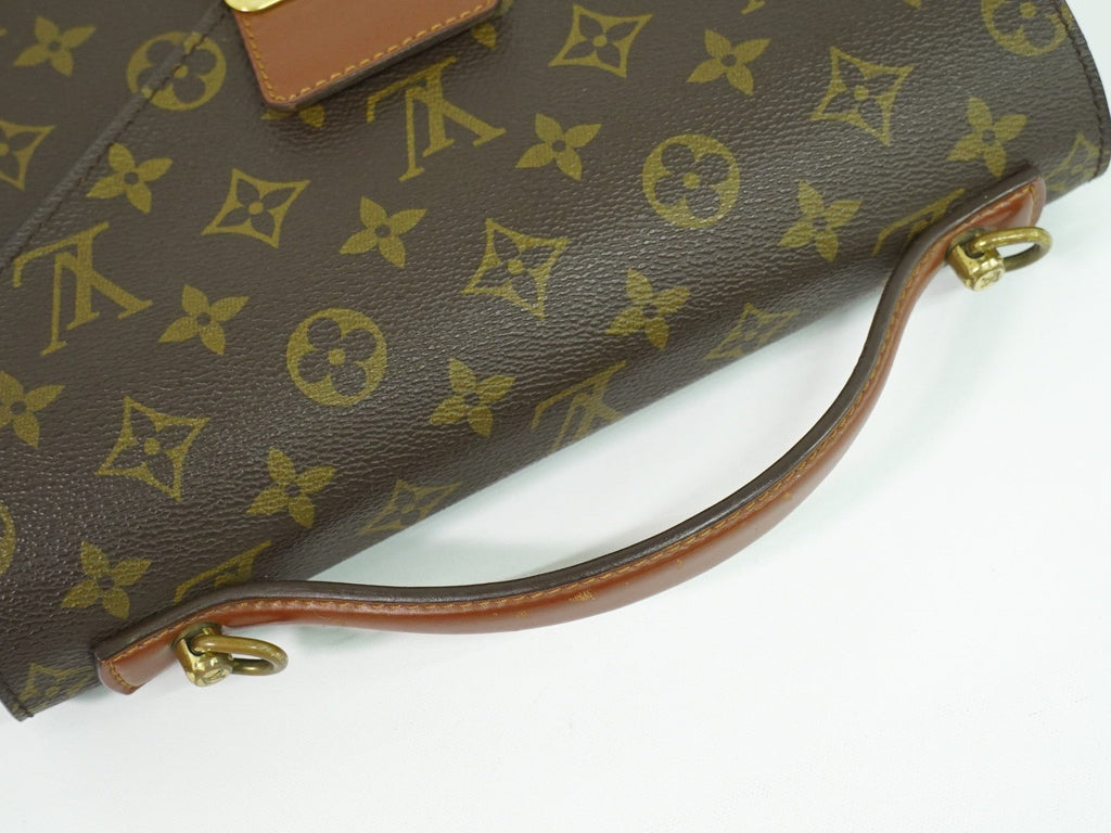 Louis Vuitton Monceau Handbag Monogram Canvas Brown Canvas Handbag (Pre-Owned)