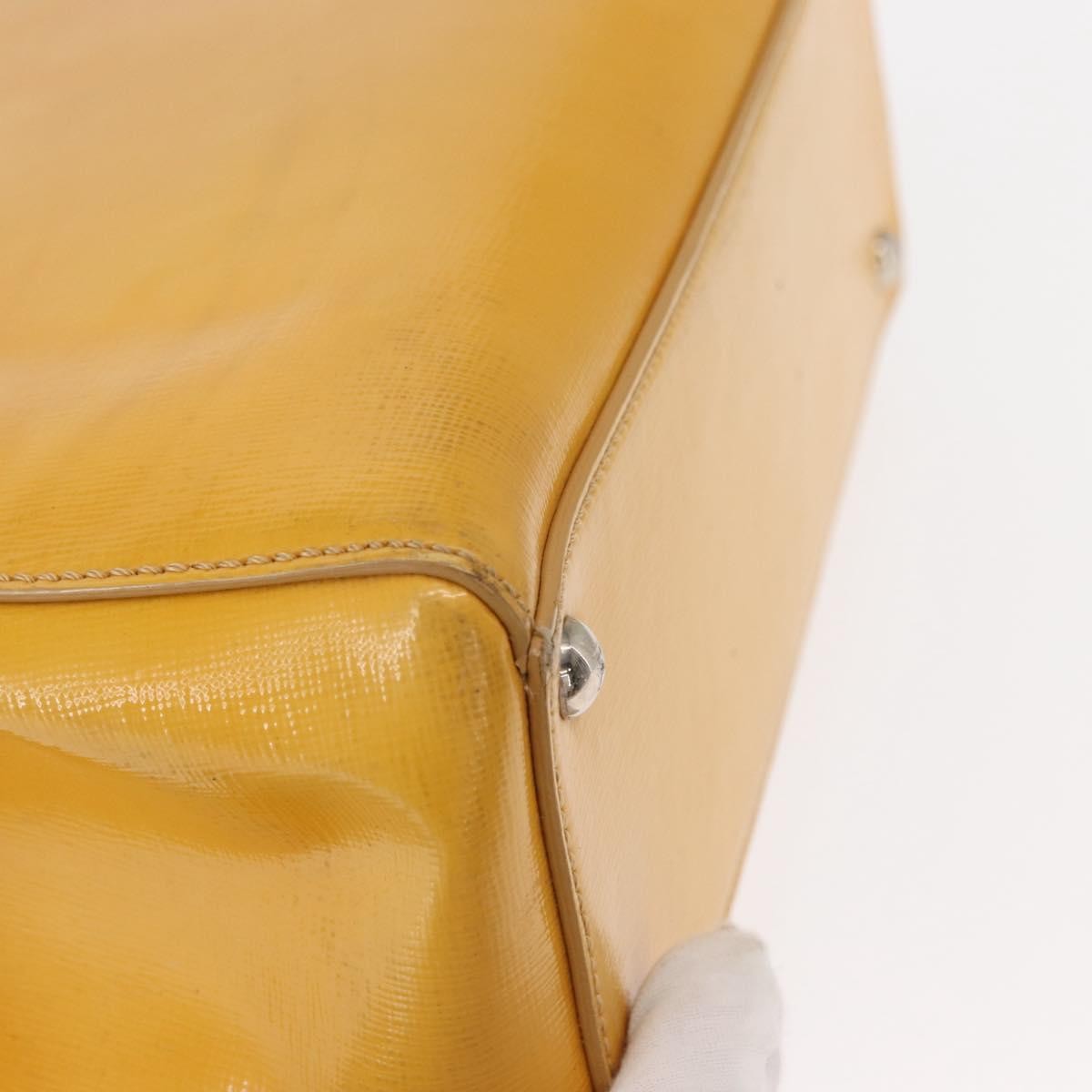 Fendi 2Jours Bag Leather Yellow Leather Handbag (Pre-Owned)