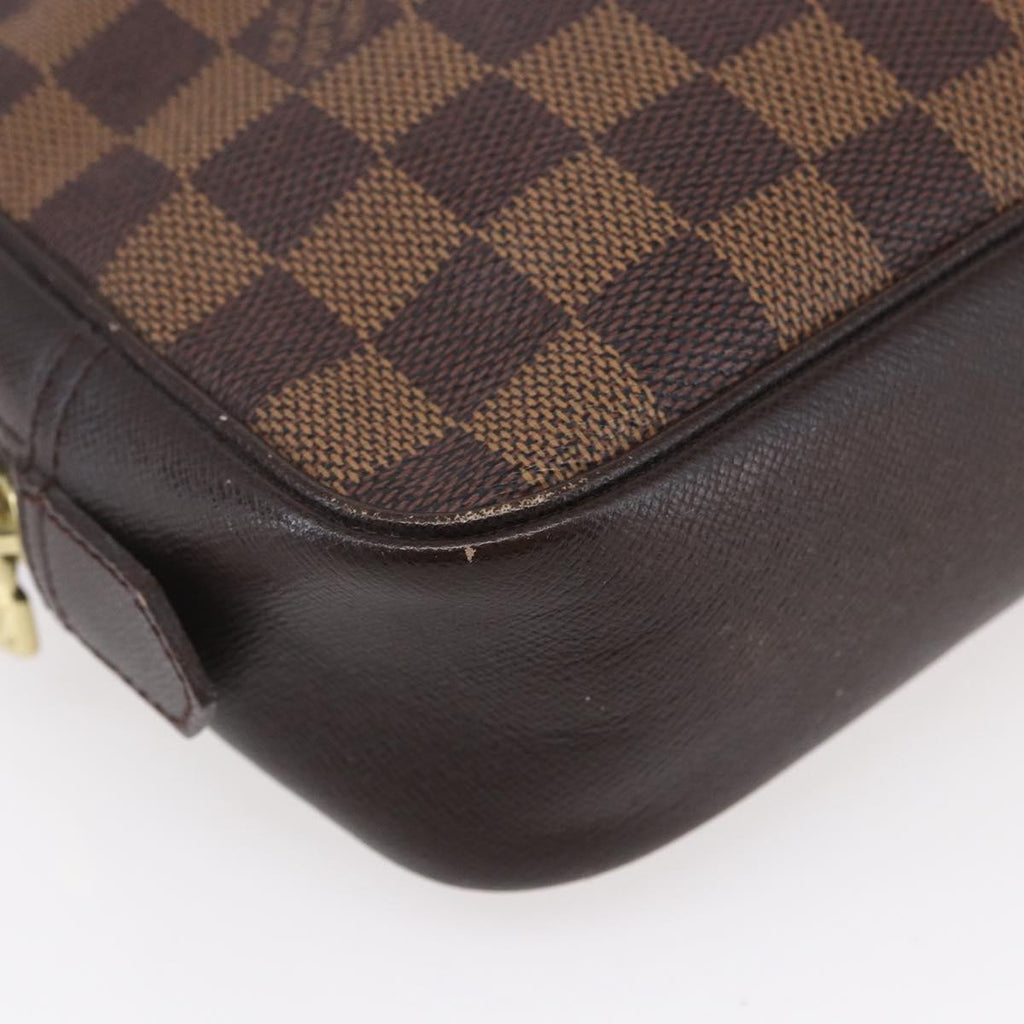 Louis Vuitton Trousse Toilette Damier Canvas Brown Canvas Clutche & Pouche Bag (Pre-Owned)