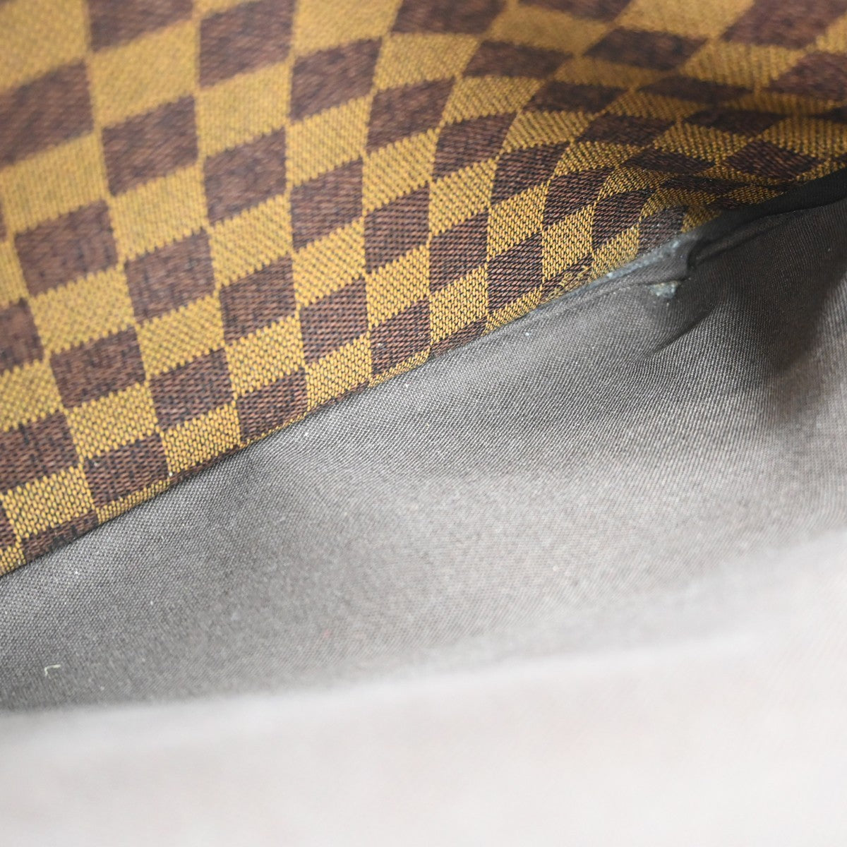 Louis Vuitton Naviglio Handbag Damier Brown Canvas Shoulder Bag Bag (Pre-Owned)