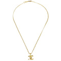 Chanel Cc Pendant Necklace Metal Gold Gold_Plated Necklace Jewelry (Pre-Owned)