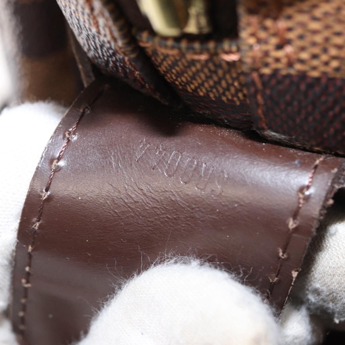 Louis Vuitton Naviglio Handbag Damier Brown Canvas Shoulder Bag Bag (Pre-Owned)