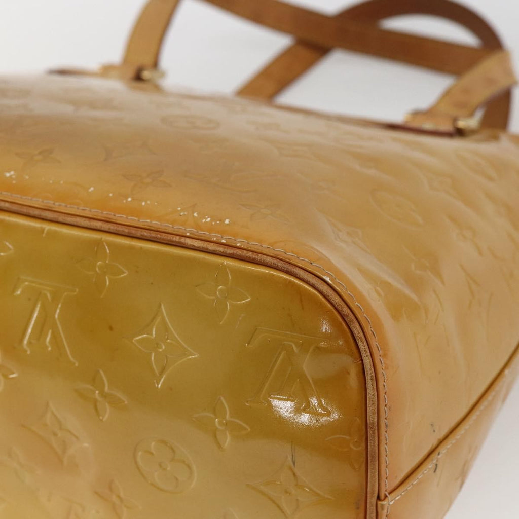 Louis Vuitton Houston Handbag Monogram Vernis Beige Patent_Leather Tote Bag Bag (Pre-Owned)