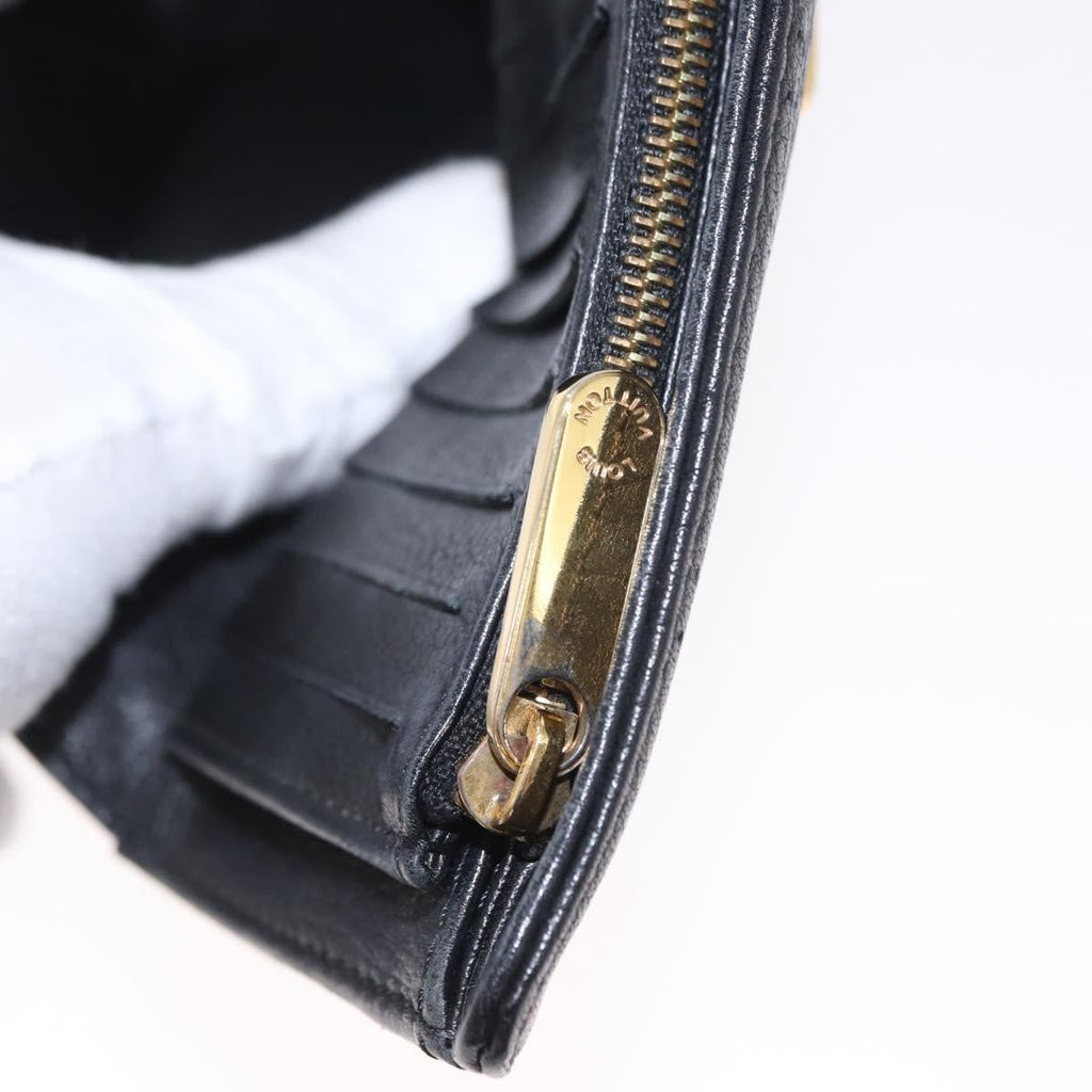 Louis Vuitton Amelia Wallet Mahina Leather Black Leather Wallets Accessory (Pre-Owned)
