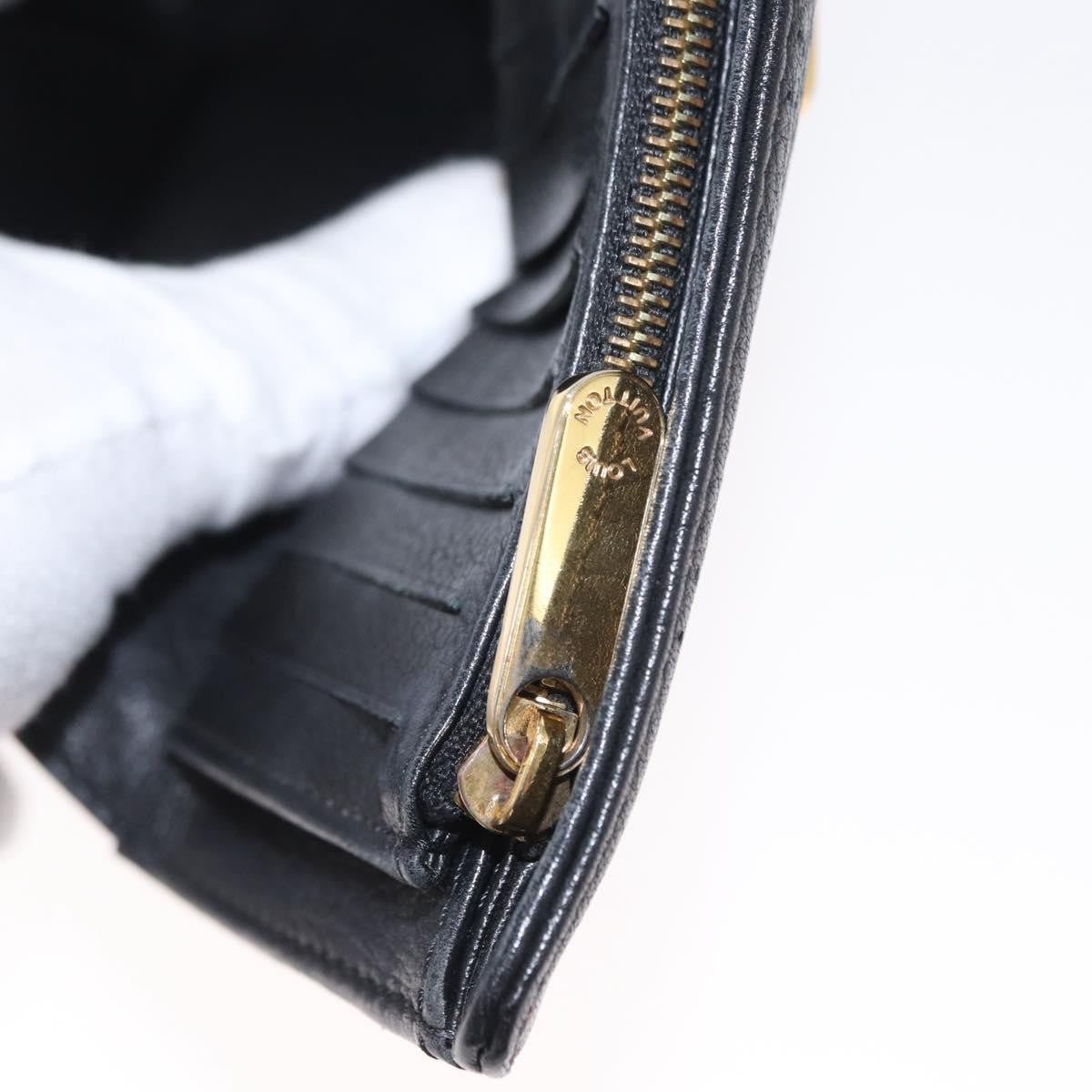 Louis Vuitton Amelia Wallet Mahina Leather Black Leather Wallets Accessory (Pre-Owned)