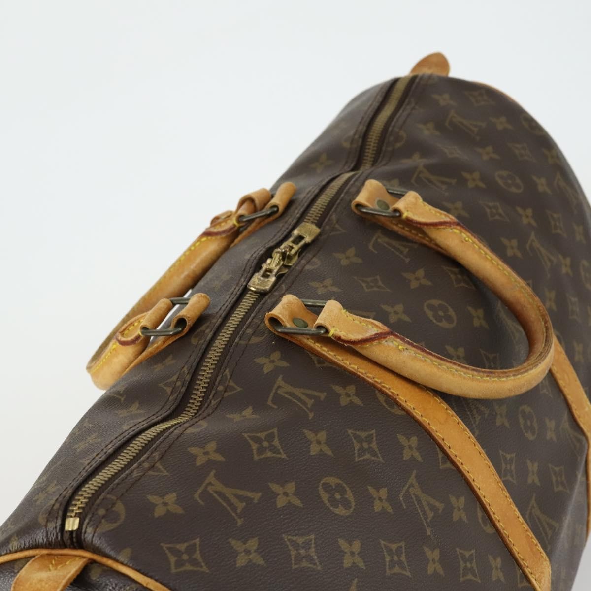 Louis Vuitton Keepall Bag Monogram Canvas Brown Canvas Travel Bag Bag (Pre-Owned)