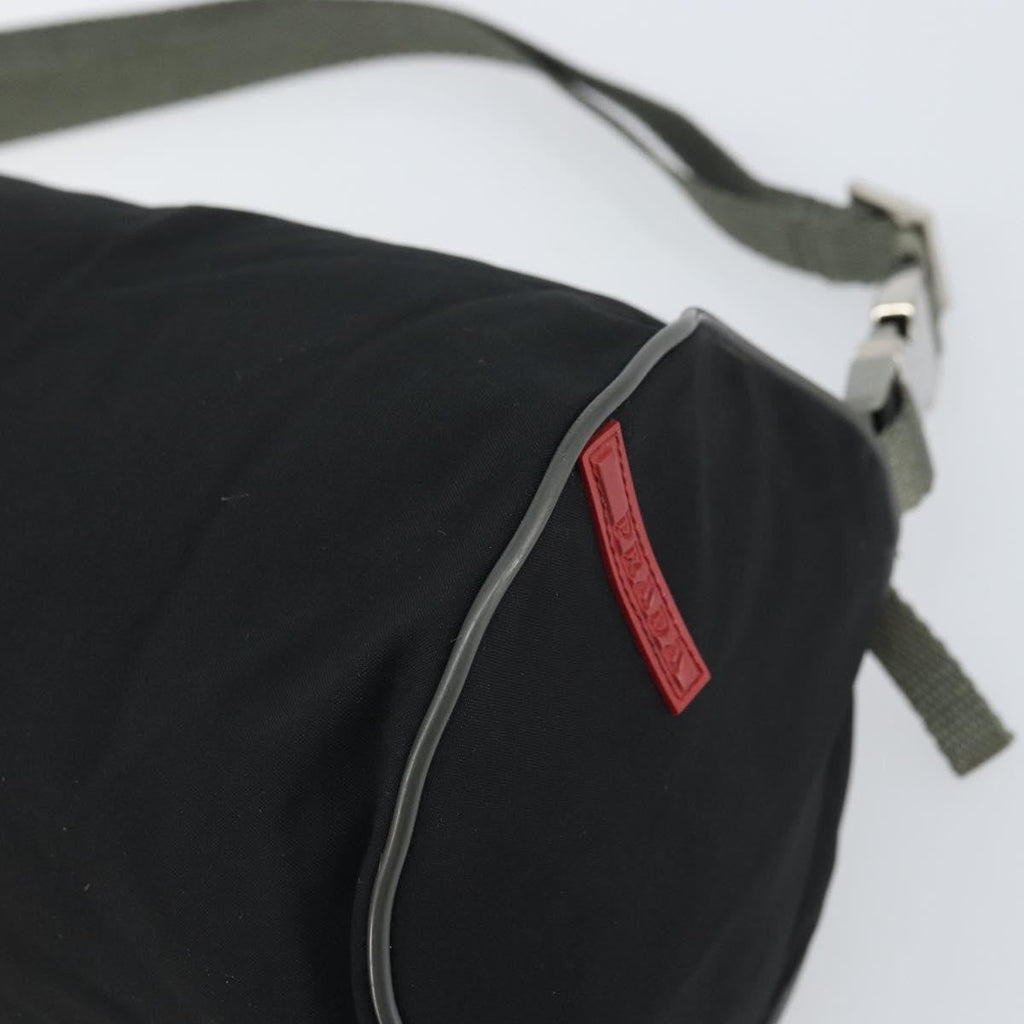 Prada Vintage Sport Shoulder Bag Nylon Black Nylon Shoulder Bag Bag (Pre-Owned)