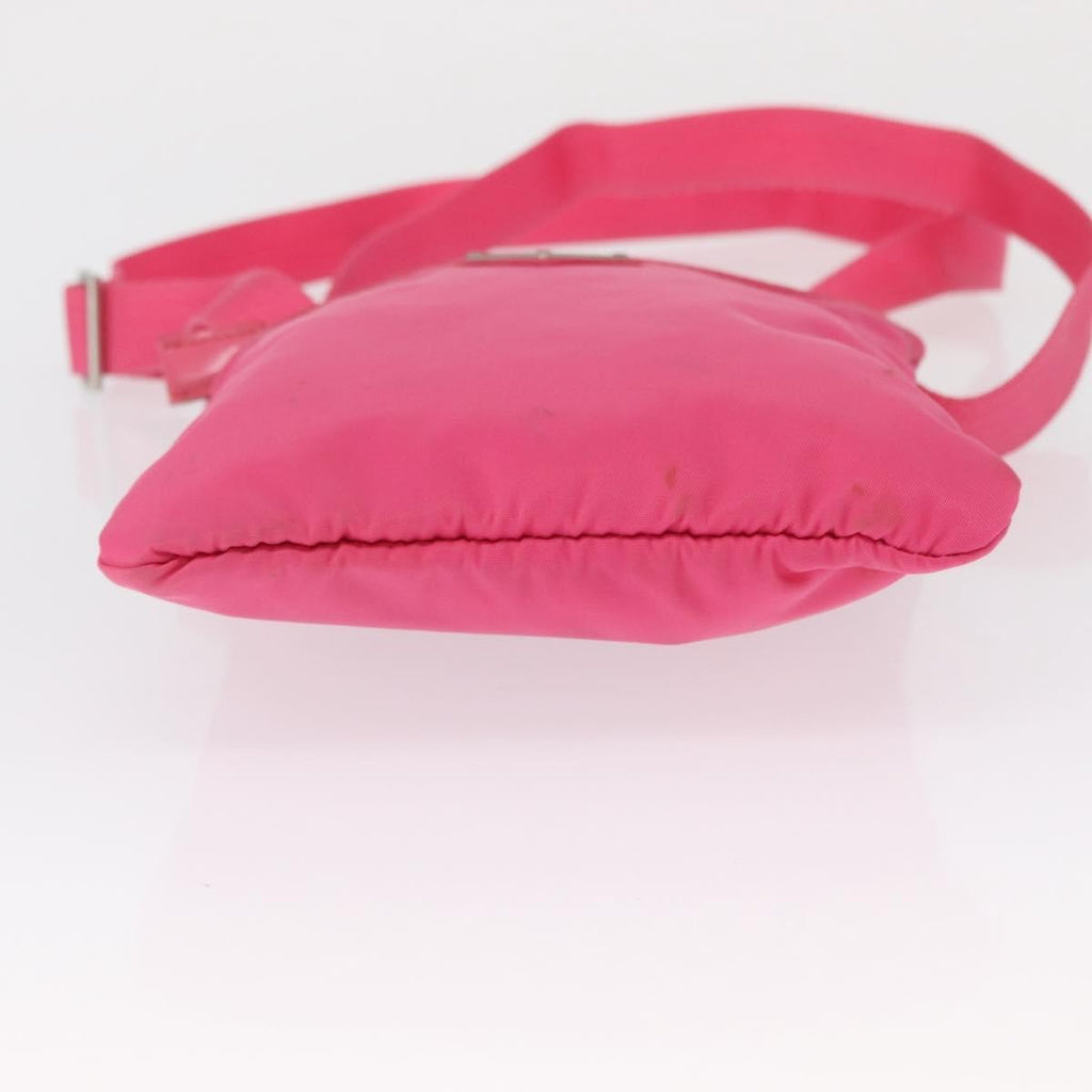 Prada Front Pocket Messenger Bag Re-Nylon With Saffiano Leather Pink Nylon Shoulder Bag Bag (Pre-Owned)