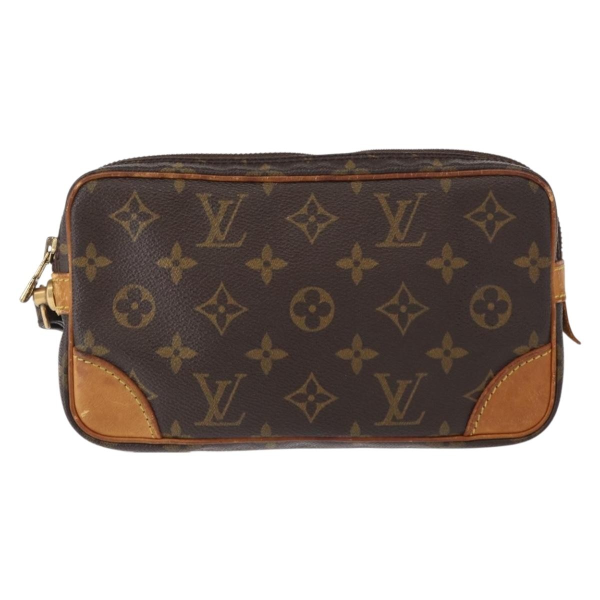 Louis Vuitton Marly Dragonne Clutch Monogram Canvas Brown Canvas Clutche & Pouche Bag (Pre-Owned)