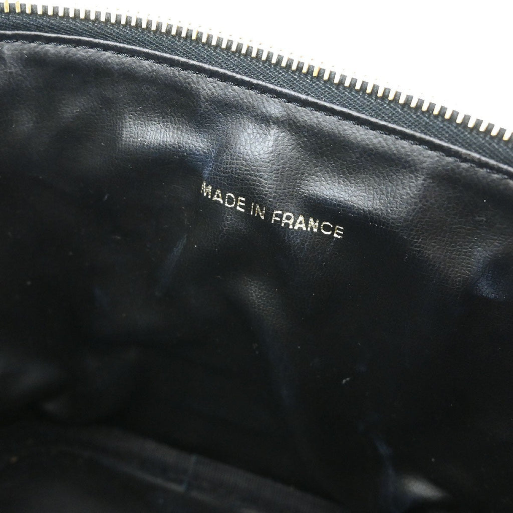 Chanel Vintage Timeless Cosmetic Case Caviar Black Leather Clutche & Pouche Bag (Pre-Owned)