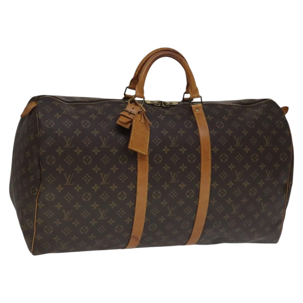 Louis Vuitton Keepall Bag Monogram Canvas Brown Canvas Travel Bag Bag (Pre-Owned)
