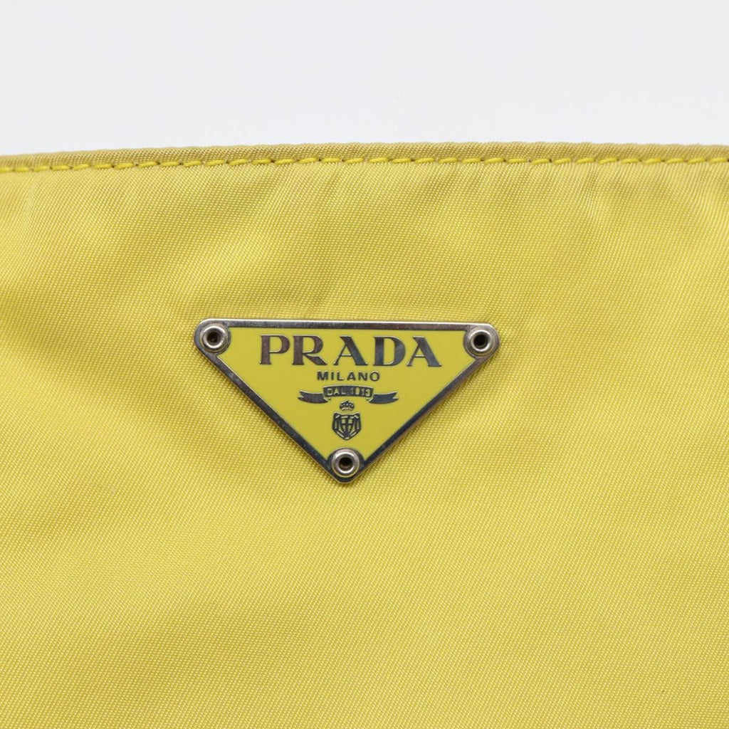 Prada Vintage Shoulder Bag Tessuto Yellow Nylon Shoulder Bag Bag (Pre-Owned)