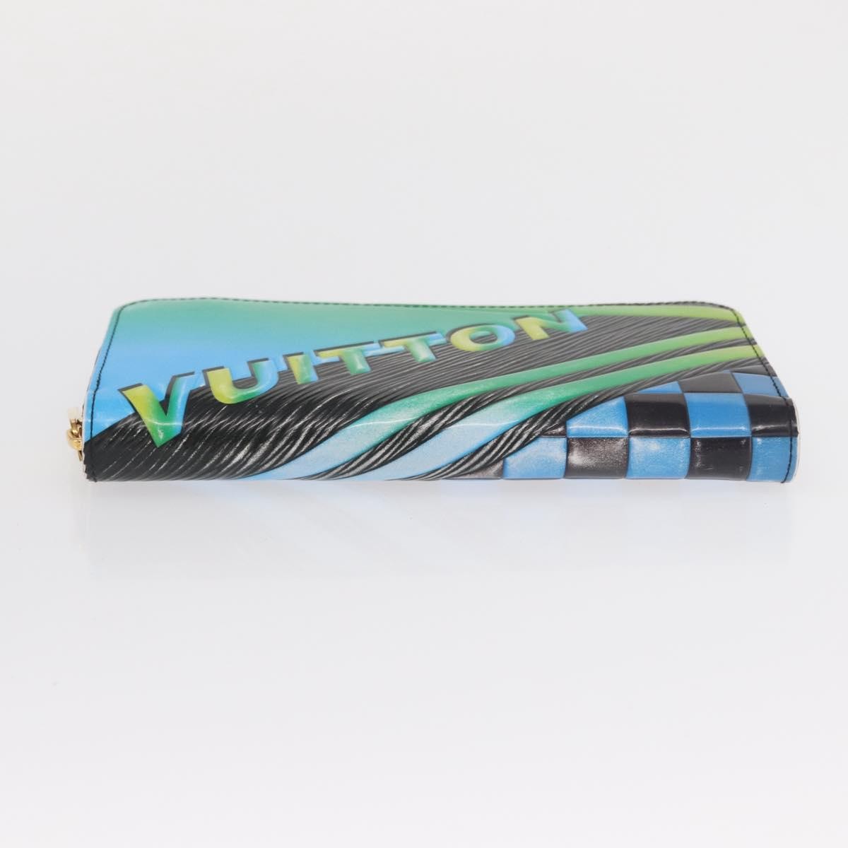 Louis Vuitton Zippy Wallet Nm Epi Race Édition Limitée Blue Leather Wallets Accessory (Pre-Owned)