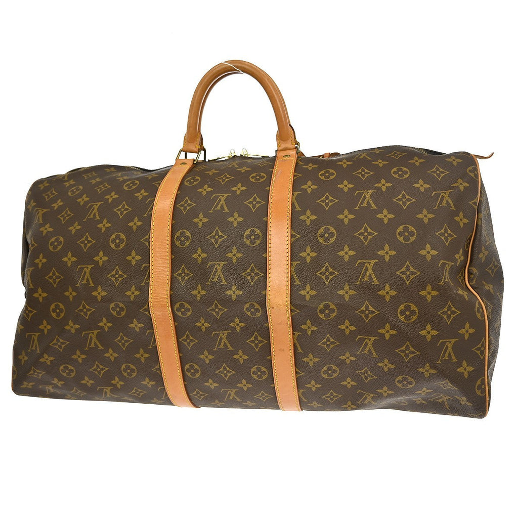 Louis Vuitton Keepall Bag Monogram Canvas Brown Canvas Travel Bag Bag (Pre-Owned)
