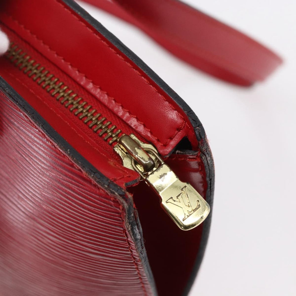 Louis Vuitton Saint Jacques Handbag Epi Leather Red Leather Shoulder Bag Bag (Pre-Owned)