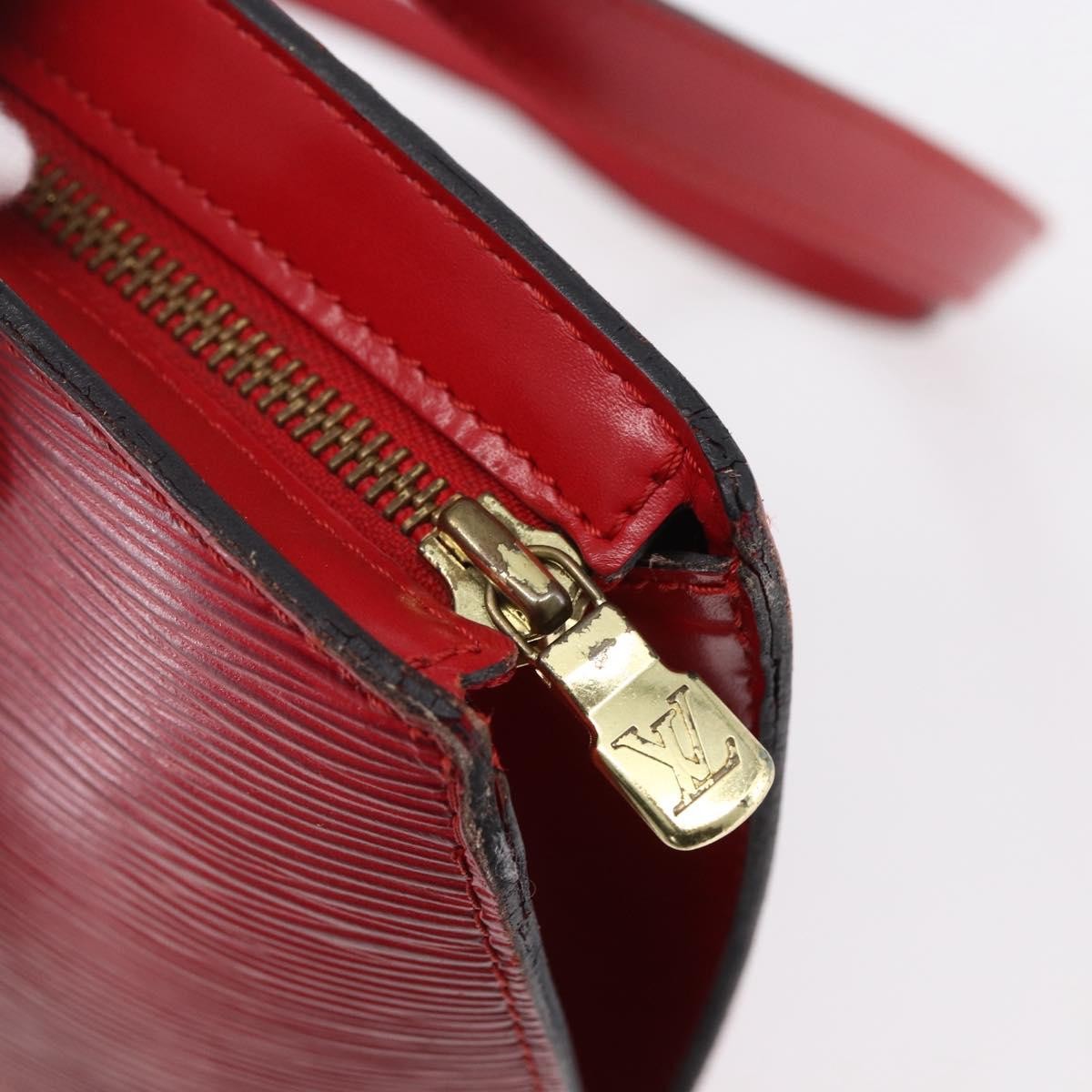 Louis Vuitton Saint Jacques Handbag Epi Leather Red Leather Shoulder Bag Bag (Pre-Owned)